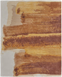 2' X 3' Ivory Red And Orange Abstract Hand Tufted Area Rug