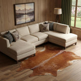 8' X 10' Brown Cowhide Animal Print Power Loom Area Rug
