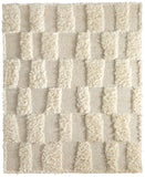2' X 3' Ivory Wool Geometric Hand Woven Area Rug