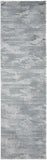 10' Gray And Blue Abstract Runner Rug