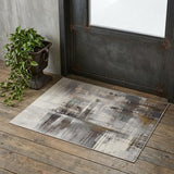 2' X 3' Ivory Gray and Brown Abstract Power Loom Area Rug