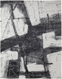 4' X 6' Black and Gray Abstract Hand Woven Area Rug