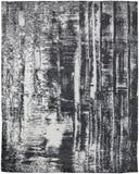 4' X 6' Black and Gray Abstract Hand Woven Area Rug