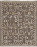 4' X 6' Tan and Brown Wool Oriental Hand Knotted Area Rug With Fringe