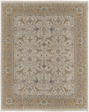 8' X 10' Gold And Silver Abstract Washable Indoor Outdoor Area Rug