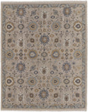 4' X 6' Tan Brown and Gray Wool Oriental Hand Knotted Area Rug With Fringe