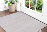 2' X 3' Ivory And Silver Area Rug