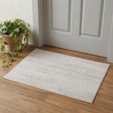 2' X 3' Ivory And Silver Area Rug