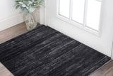 2' X 3' Black and Gray Power Loom Area Rug