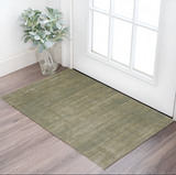 2' X 3' Tan and Green Power Loom Area Rug