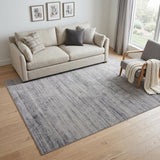 5' X 8' Gray Ivory And Taupe Area Rug