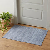 2' X 3' Blue and Ivory Power Loom Area Rug