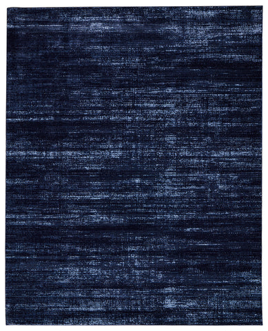 5' X 8' Black and Blue Power Loom Area Rug