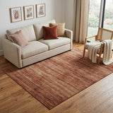 5' X 8' Tan and Brown Power Loom Area Rug