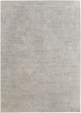 4' X 6' Gray and Ivory Abstract Hand Woven Worn Faded Area Rug