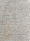 2' X 3' Gray and Ivory Abstract Hand Woven Worn Faded Area Rug