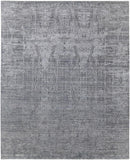 5' X 8' Teal Gray And Ivory Abstract Washable Area Rug With UV Protection