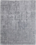 2' X 3' Light Blue and Silver Abstract Hand Woven Worn Faded Area Rug