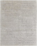2' X 3' Ivory and Gray Abstract Hand Woven Worn Faded Area Rug