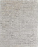 2' X 3' Ivory and Gray Abstract Hand Woven Worn Faded Area Rug
