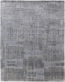 3' X 5' Ivory and Blue Geometric Area Rug