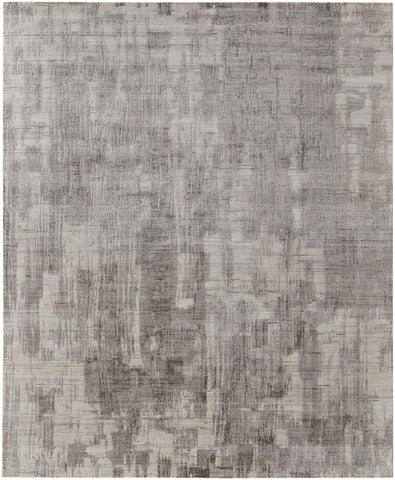 3' X 5' Ivory And Silver Floral Medallion Washable Indoor Outdoor Area Rug