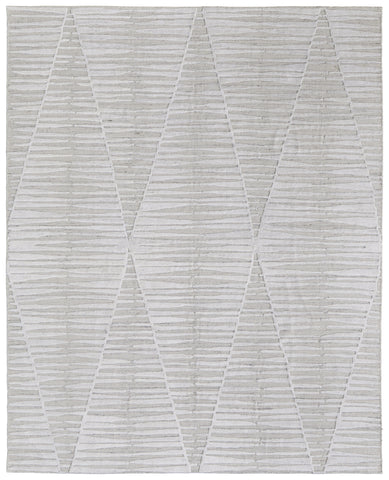 4' X 6' Ivory And Tan Geometric Hand Woven Area Rug