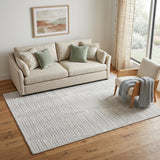 5' X 8' Ivory And Tan Geometric Hand Woven Area Rug