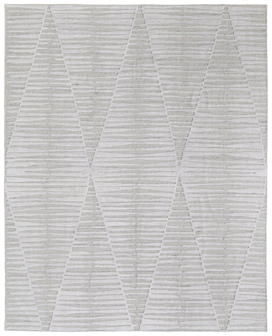 2' X 3' Ivory And Tan Geometric Hand Woven Area Rug