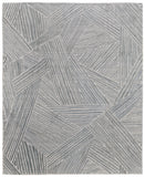 5' X 8' Green and Ivory Abstract Hand Woven Area Rug
