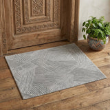 2' X 3' Green and Ivory Abstract Hand Woven Area Rug
