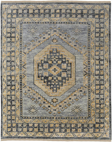 6' Round Black Floral Paradise Area Rug