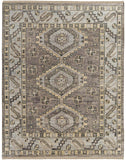 6' Green And Ivory Wool Geometric Hand Tufted Round Rug