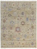 8' X 10' Salmon And Ivory Abstract Washable Indoor Outdoor Area Rug
