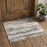 2' X 3' Gray Blue and Ivory Abstract Power Loom Area Rug
