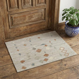 2' X 3' Tan Brown and Gray Wool Moroccan Hand Knotted Area Rug