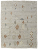 8' X 10' Rust And Gray Abstract Washable Indoor Outdoor Area Rug