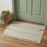 2' X 3' Gray Tan and Green Wool Abstract Hand Knotted Area Rug