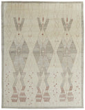 8' X 10' Gray And Charcoal Floral Washable Indoor Outdoor Area Rug