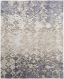 5' X 8' Pink Taupe and Gray Abstract Power Loom Area Rug