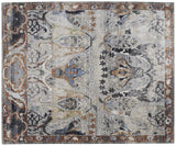 8' X 10' Sage Beige And Brown Abstract Washable Indoor Outdoor Area Rug