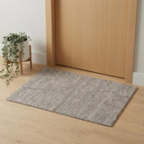 2' X 3' Taupe and Gray Abstract Hand Woven Worn Faded Area Rug
