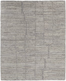 2' X 3' Taupe and Gray Abstract Hand Woven Worn Faded Area Rug