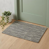 2' X 3' Gray Ivory and Taupe Abstract Hand Woven Area Rug