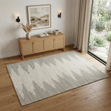 4' X 6' Gray and Ivory Ombre Hand Woven Area Rug