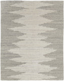 4' X 6' Gray and Ivory Ombre Hand Woven Area Rug
