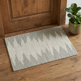2' X 3' Gray and Ivory Ombre Hand Woven Area Rug
