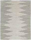 8' X 10' Sky Blue Denim Blue And Ivory Abstract Washable Indoor Outdoor Area Rug