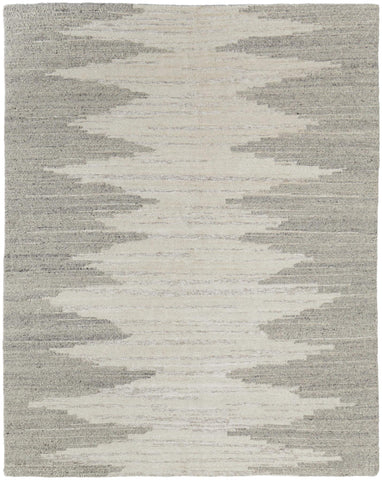 8' X 10' Sky Blue Denim Blue And Ivory Abstract Washable Indoor Outdoor Area Rug