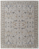 8' X 10' Denim Blue And Sky Blue Geometric Washable Indoor Outdoor Area Rug